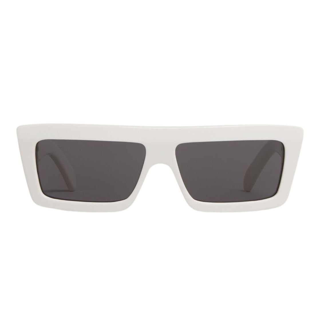 5 CELINE MONOCHROMS 02 SUNGLASSES IN ACETATE WHITE