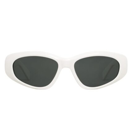 CELINE MONOCHROMS 07 SUNGLASSES IN ACETATE WHITE