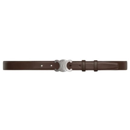 CELINE MEDIUM TRIOMPHE BELT IN TAURILLON LEATHER ECORCE