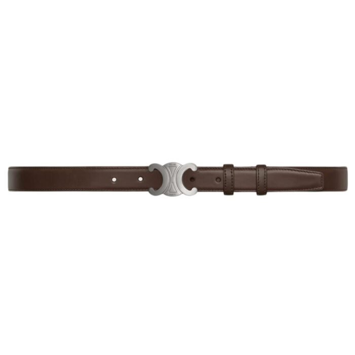 CELINE MEDIUM TRIOMPHE BELT IN TAURILLON LEATHER ECORCE