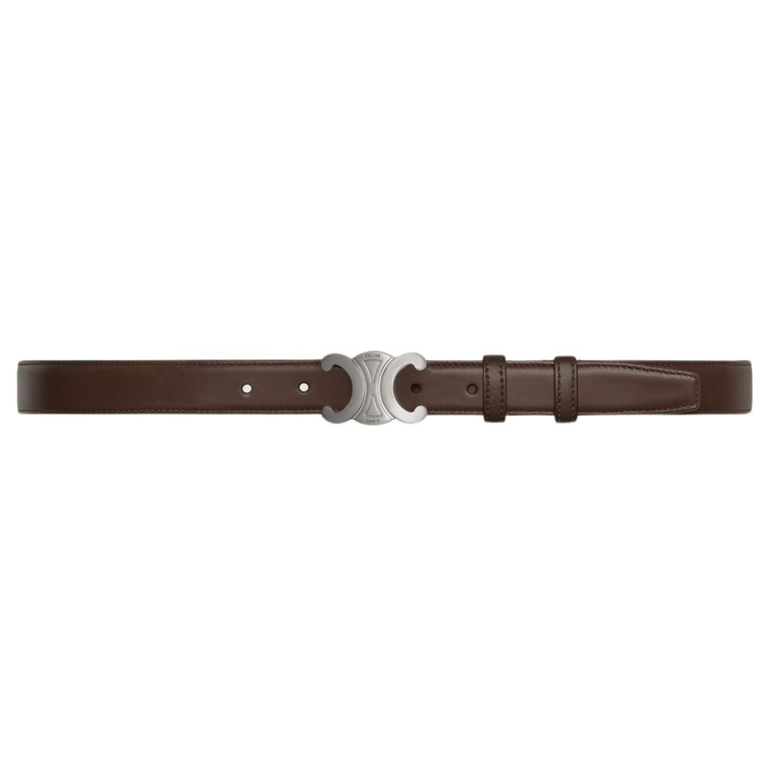 5 CELINE MEDIUM TRIOMPHE BELT IN TAURILLON LEATHER ECORCE