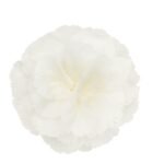 CELINE FLEUR ŒILLET LAPEL PIN IN SILK BRASS AND STEEL