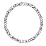 CELINE TRIOMPHE GOURMETTE NECKLACE IN BRASS WITH RHODIUM FINISH