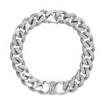 CELINE TRIOMPHE GOURMETTE BRACELET IN BRASS WITH RHODIUM FINISH
