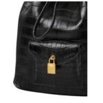 LORO PIANA EXTRA DRAWSTRING BACKPACK L27 BLACK