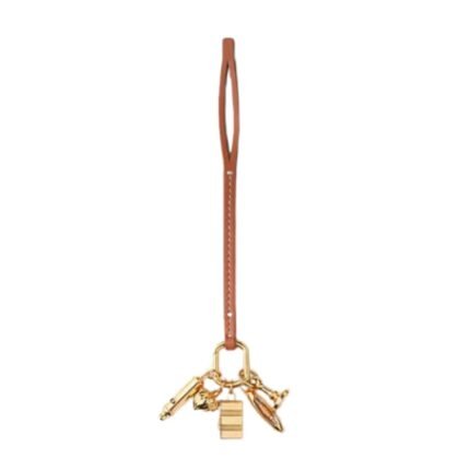 LORO PIANA ANNIVERSARY BAG CHARMS DEEP KUMMEL
