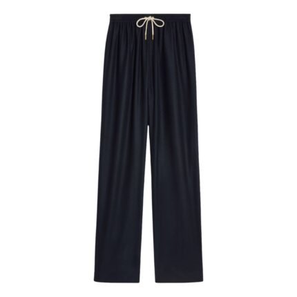 CELINE STRAIGHT JOGGING PANTS IN CASHMERE FLANNEL NAVY
