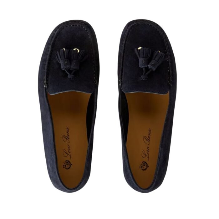 LORO PIANA DOT SOLE WALK LOAFER BLUE NAVY