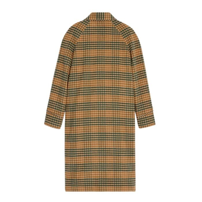 CELINE SMOKING COAT IN TARTAN CHECKED WOOL