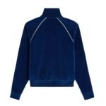 CELINE TRIOMPHE TRACKSUIT JACKET IN VELVET JERSEY NAVY-ECRU