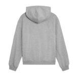 CELINE TRIOMPHE LOOSE ZIPPED HOODIE IN CASHMERE COTTON GREY MELANGE