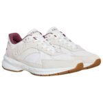 CELINE RUNNER CR 03 LOW LACE UP SNEAKER in MESH SUEDE CALFSKIN AND PERFORATED CALFSKIN