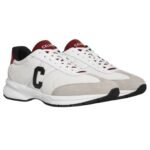 CELINE RUNNER CR 02 LOW LACE UP SNEAKER IN MESH CALFSKIN AND SUEDE CALFSKIN