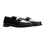 CELINE VIVIENNE LOAFER IN POLISHED BULL BLACK-OPTIC WHITE