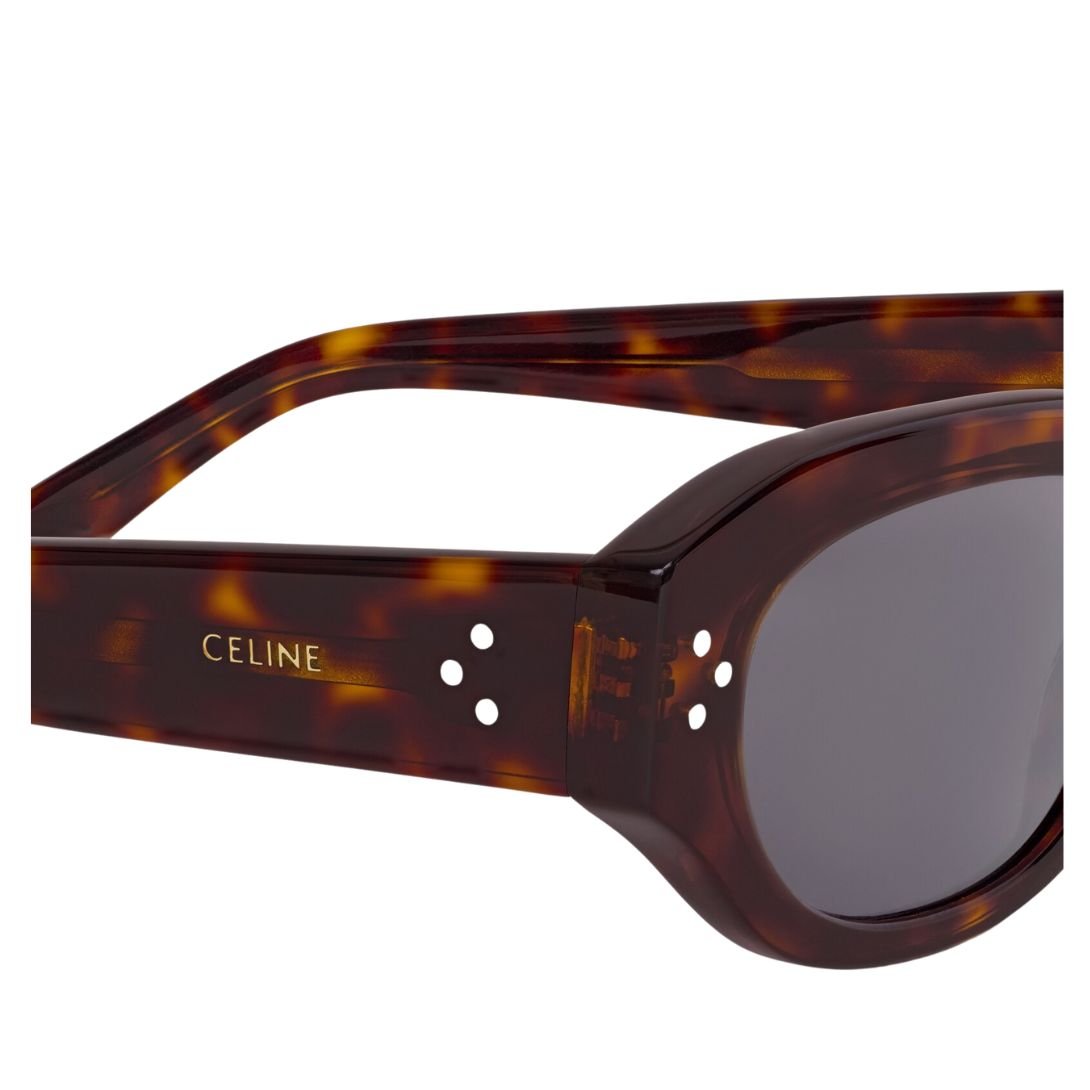 6 CELINE BLACK FRAME 58 SUNGLASSES IN ACETATE RED HAVANA