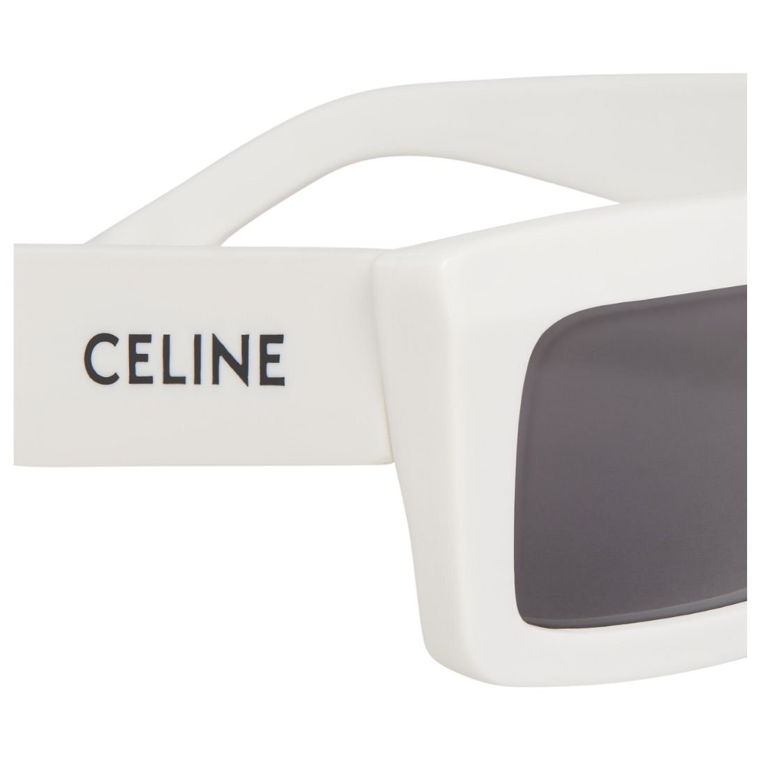 6 CELINE MONOCHROMS 02 SUNGLASSES IN ACETATE WHITE