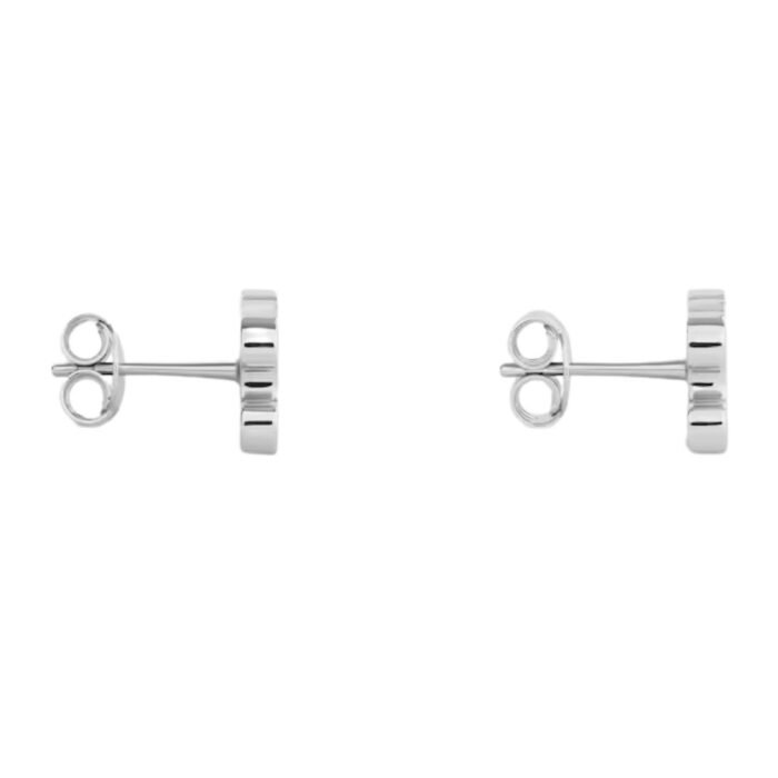 CELINE TRIOMPHE RHINESTONE STUDS IN STRASS AND BRASS WITH SILVER FINISH