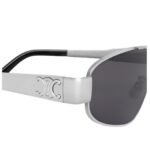 CELINE TRIOMPHE METAL 03 SUNGLASSES IN METAL SILVER-SMOKE