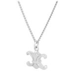 CELINE TRIOMPHE DE LYS NECKLACE IN STERLING SILVER