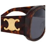 CELINE TRIOMPHE XL 02 SUNGLASSES IN ACETATE RED HAVANA