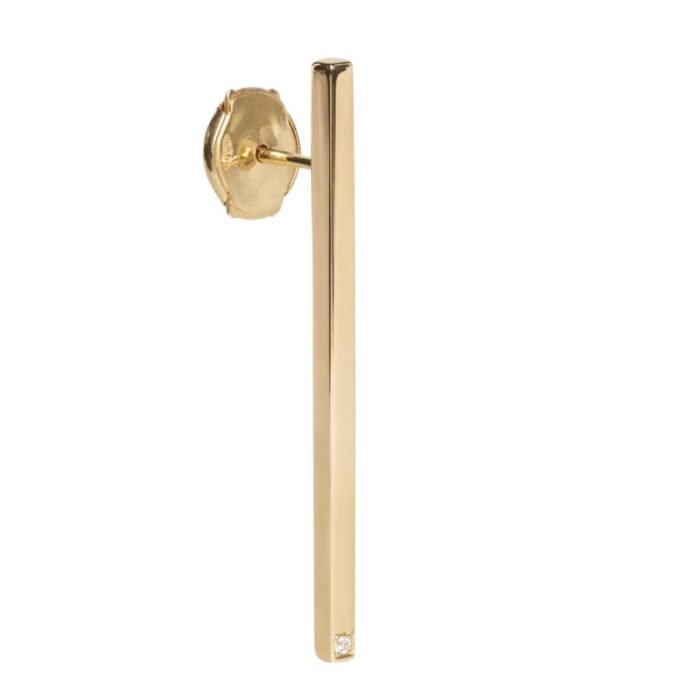 CELINE SENTIMENTAL STRAIGHT EARRING IN YELLOW GOLD AND DIAMOND
