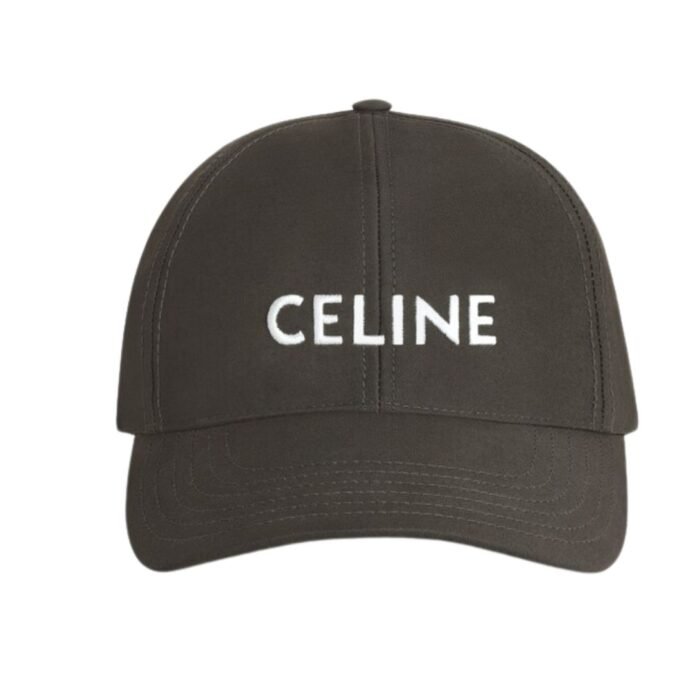 CELINE BASEBALL CAP IN COTTON EBENE