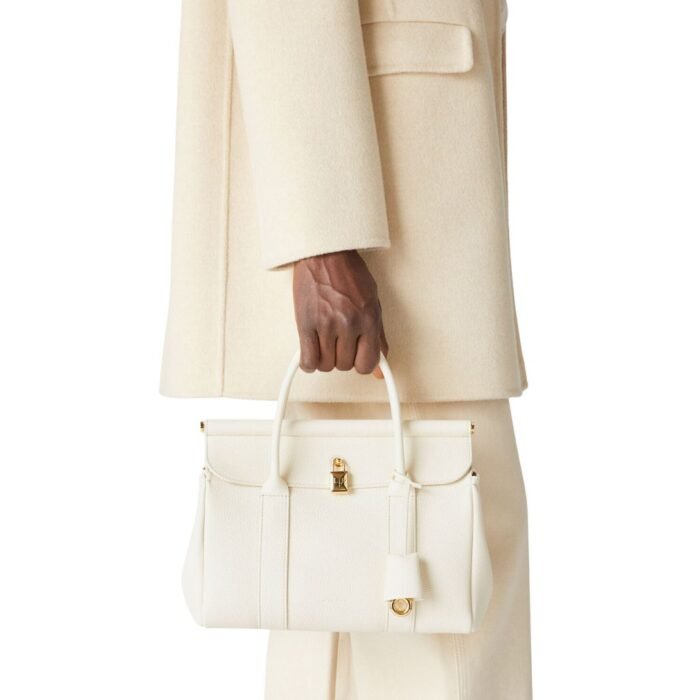 LORO PIANA LOOM BAG L25 WHISPER WHITE-SUN GOLD