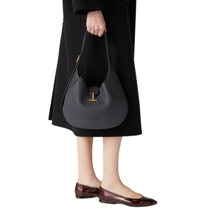 LORO PIANA MEDIUM BOBBIN BAG BLUE NAVY-BLACK