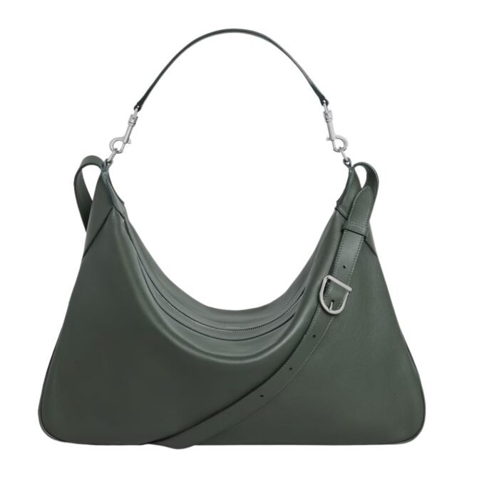 CELINE LARGE STRAP ROMY IN SUPPLE GRAINED CALFSKIN DARK ARMY