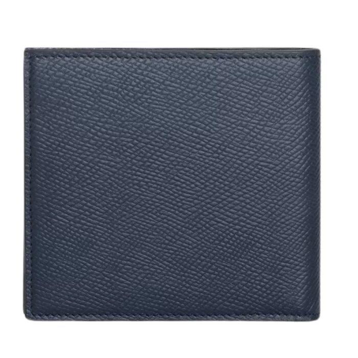CELINE BI FOLD WALLET IN GRAINED CALFSKIN NAVY BLUE