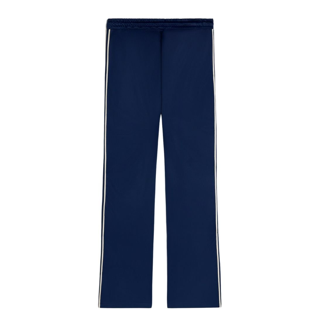 6 CELINE TRACKSUIT PANTS IN DOUBLE FACE JERSEY NAVY-OFF WHITE