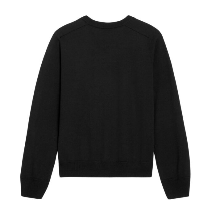CELINE TRIOMPHE CREW NECK SWEATER IN WOOL BLACK