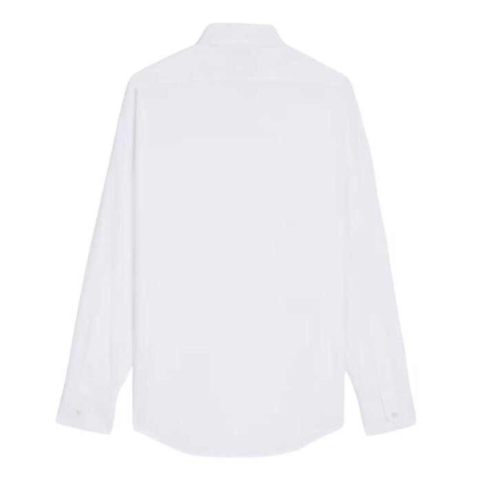 CELINE LOOSE SHIRT WITH INVERTED COLLAR IN COTTON POPLIN WHITE