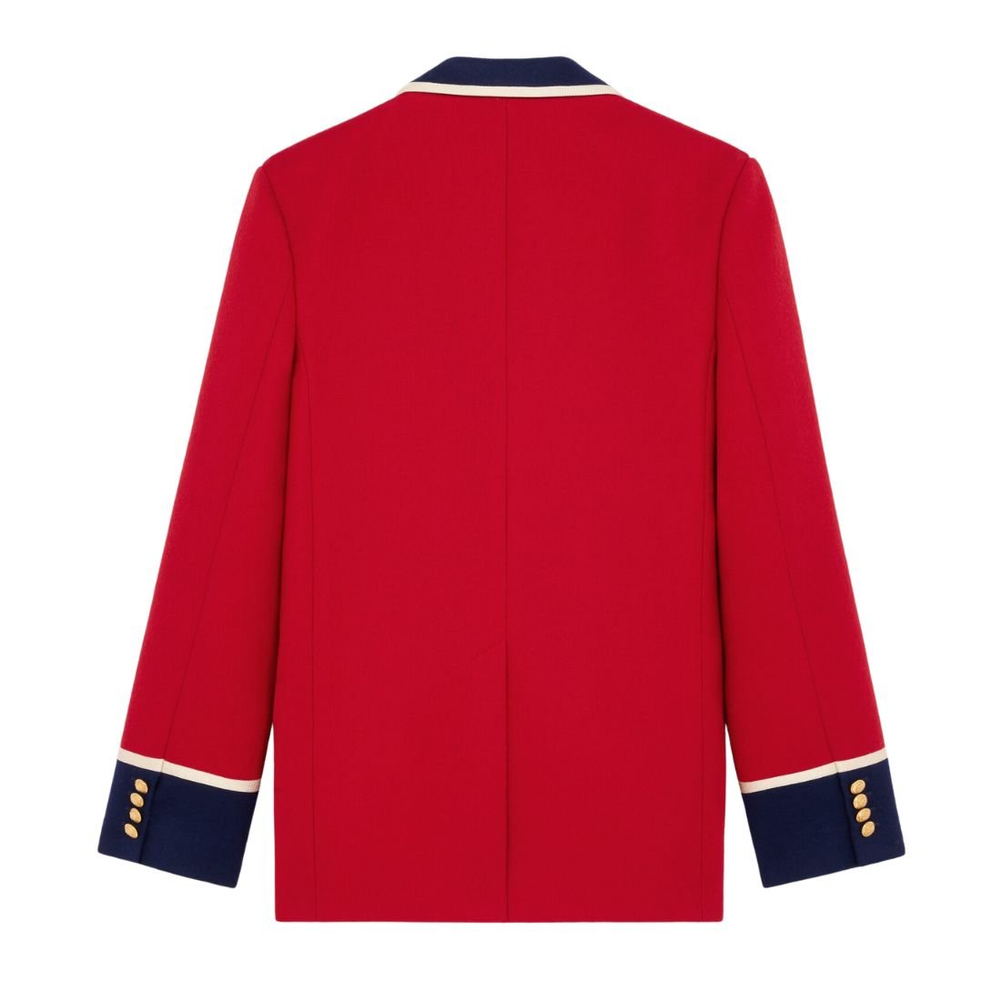 6 CELINE CLASSIC JACKET IN WOOL FLANNEL