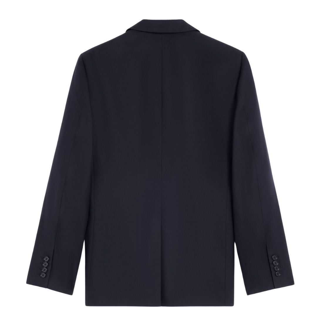 6 CELINE CLASSIC JACKET IN WOOL GABARDINE NAVY
