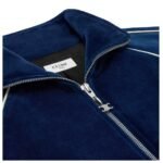 CELINE TRIOMPHE TRACKSUIT JACKET IN VELVET JERSEY NAVY-ECRU