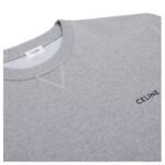 CELINE LOOSE SWEATSHIRT IN COTTON FLEECE GREY