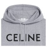 CELINE LOOSE HOODIE IN COTTON FLEECE GREY