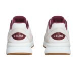CELINE RUNNER CR 03 LOW LACE UP SNEAKER in MESH SUEDE CALFSKIN AND PERFORATED CALFSKIN