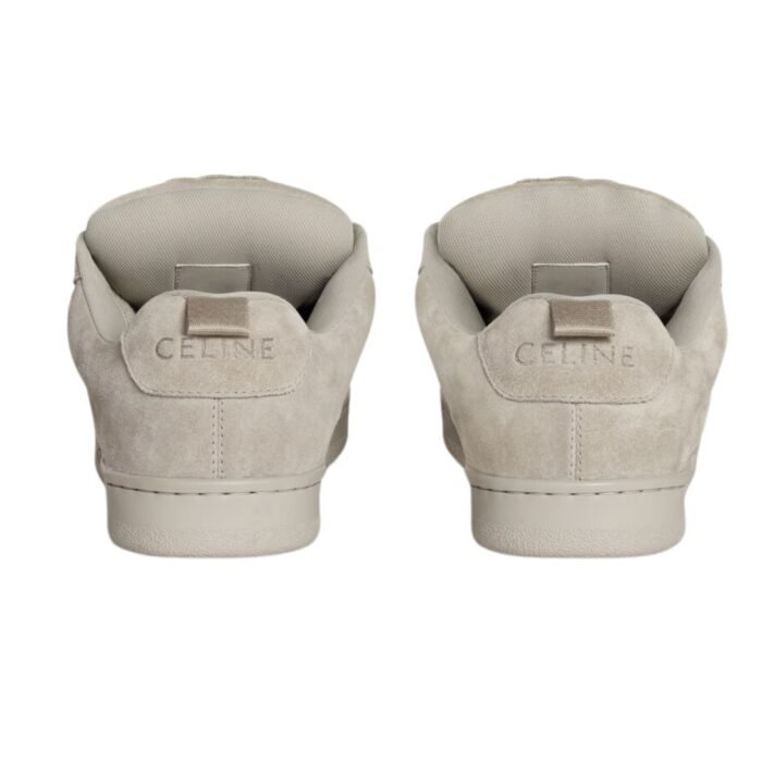 CELINE HUNTINGTON LOW LACE UP SNEAKER IN SUEDE CALFSKIN AND MESH