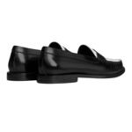 CELINE VIVIENNE LOAFER IN POLISHED BULL BLACK-OPTIC WHITE