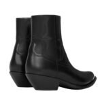 CELINE LEON ZIPPED BOOT WITH METAL TOE IN SHINY CALFSKIN