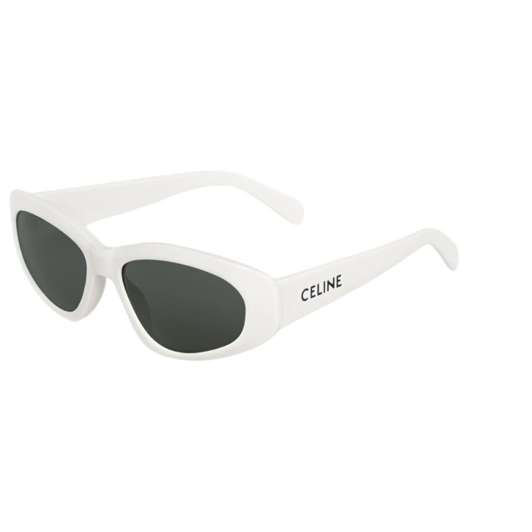 7 CELINE MONOCHROMS 07 SUNGLASSES IN ACETATE WHITE