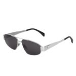 CELINE TRIOMPHE METAL 03 SUNGLASSES IN METAL SILVER-SMOKE