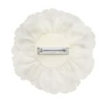 CELINE FLEUR ŒILLET LAPEL PIN IN SILK BRASS AND STEEL