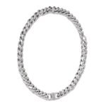 CELINE TRIOMPHE GOURMETTE NECKLACE IN BRASS WITH RHODIUM FINISH
