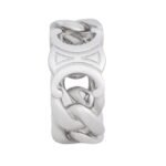 CELINE TRIOMPHE GOURMETTE RING IN BRASS WITH RHODIUM FINISH