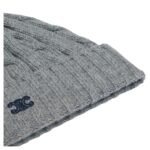 CELINE TRIOMPHE CABLE KNIT BEANIE IN CASHMERE GREY