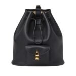LORO PIANA EXTRA DRAWSTRING BACKPACK L27 BLUE NAVY