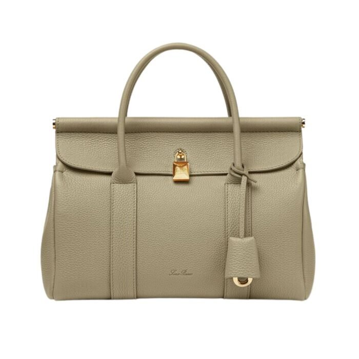 LORO PIANA LOOM BAG L25 BLACK-SUN GOLD
